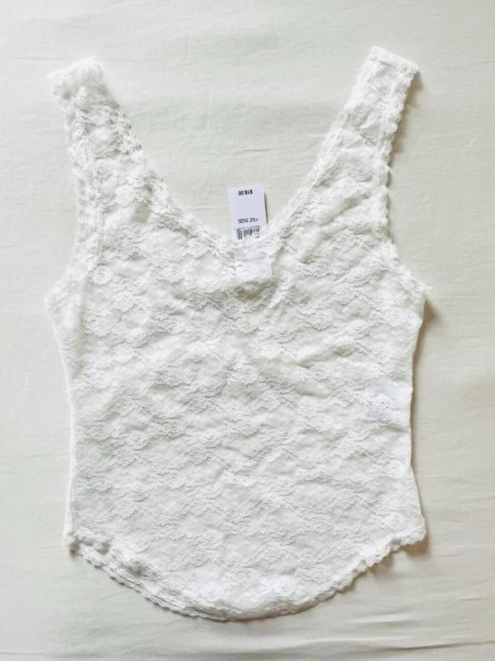 BNWT Brandy Melville-John Galt White Lace Tank 16.5 x 12